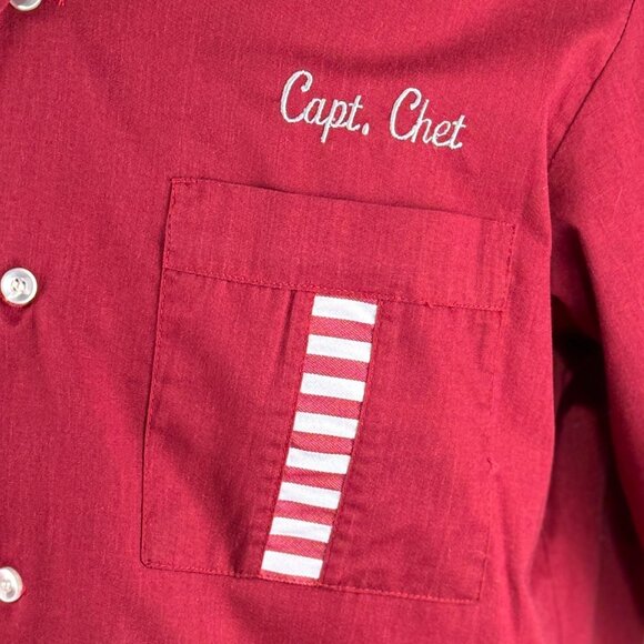 Vintage Capt. Chet Embroidered Work Shirt P.O. McIntire Tool Co. 70's Bowling XL - Picture 5 of 6